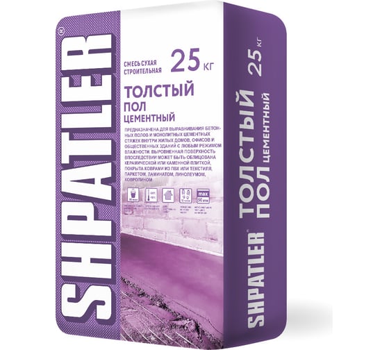 Изображение товара Ровнитель для пола Шпатлер Толстый пол 25 кг Ш00016