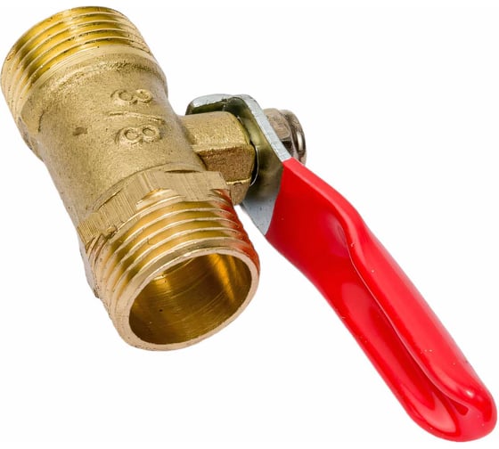 Изображение товара Кран шаровый наружная резьба 3/8"M x 3/8"M, латунь Pegas pneumatic 4415