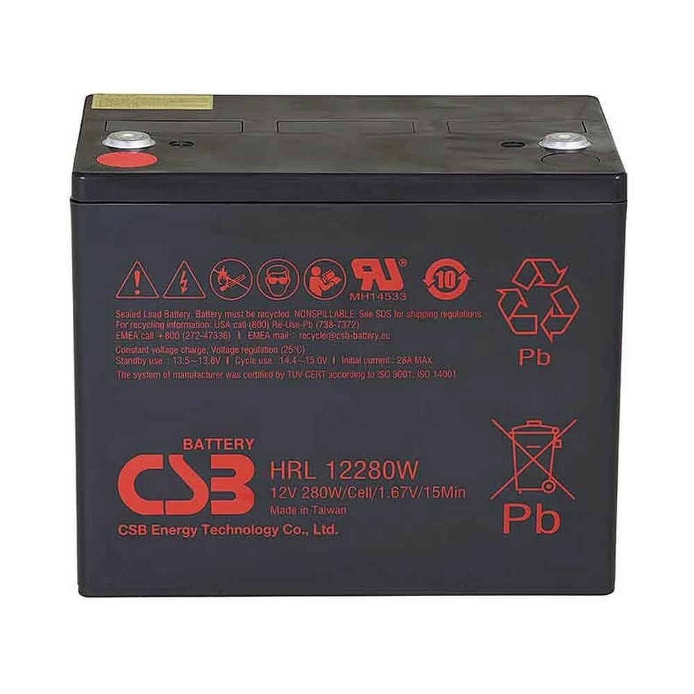 Изображение товара Аккумулятор CSB HRL12280W FR для ИБП 70Ач 12В