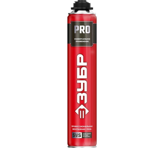 Изображение товара Монтажная пена ЗУБР PRO 750 мл, пистолетная, всесезонная, SVS 41145_z01