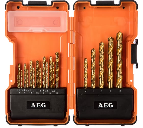 Изображение товара Набор сверл по металлу HSS-G TIN (19 шт; 2-10 мм) AEG 4932352245