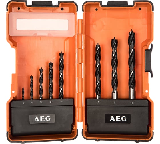 Изображение товара Набор сверл по дереву (8 шт; 3-10 мм) AEG 4932352247