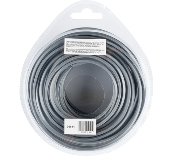 Изображение товара Леска армированная алюминием для триммера ALUFLEX 2.4 мм, 15 м, блистер, квадратная Denzel 96834