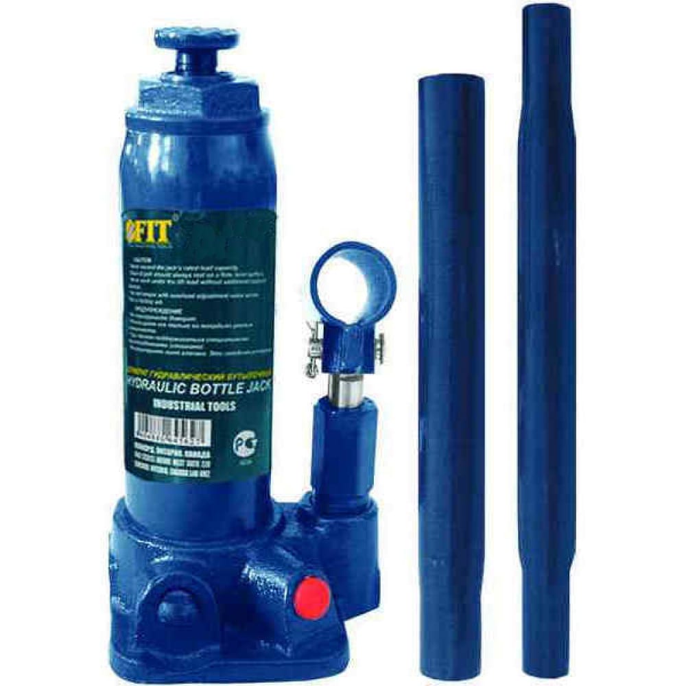 Гидравлический бутылочный домкрат FIT домкрат гидравлический бутылочный matrix 50777 6 т 216 413 мм кейс