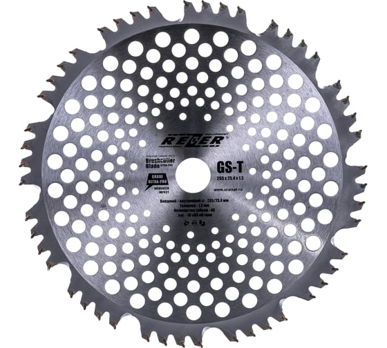 Изображение товара Нож GS-T (255x25.4x1.3 мм; 48Т) для бензокосы Rezer
