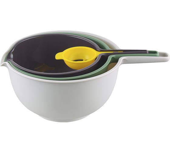 Изображение товара Набор мисок Smart Solutions Trym с дуршлагом и отделителем желтка, 4 предмета SS-BO-PP-set4