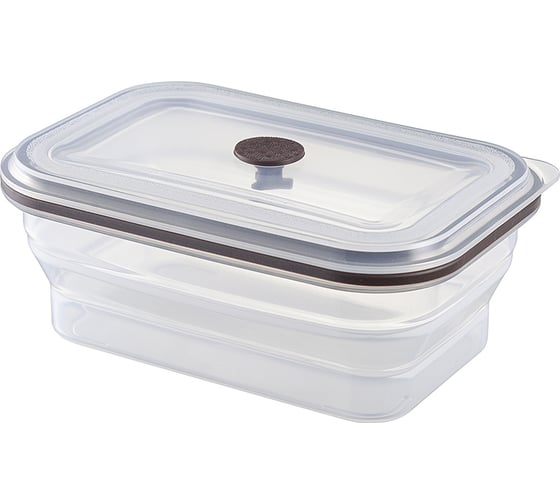 Изображение товара Контейнер для переноски и хранения Smart Solutions Silikobox силиконовый, прямоугольный, складной, 900 мл, темно-сливовый SS-LB-SCN-BL900