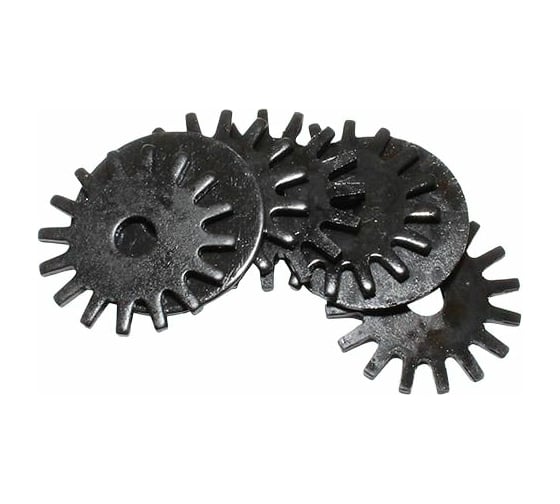 Изображение товара Шарошки 38x2x13 мм, звездочки тупозубые, сталь 20, твердость 42-46HRC, комплект из 5 шт CNIC 63608