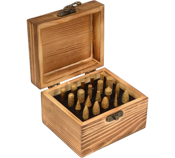 Изображение товара Набор головок алмазных по камню и стеклу 20 шт, 6х60 мм CNIC 37673