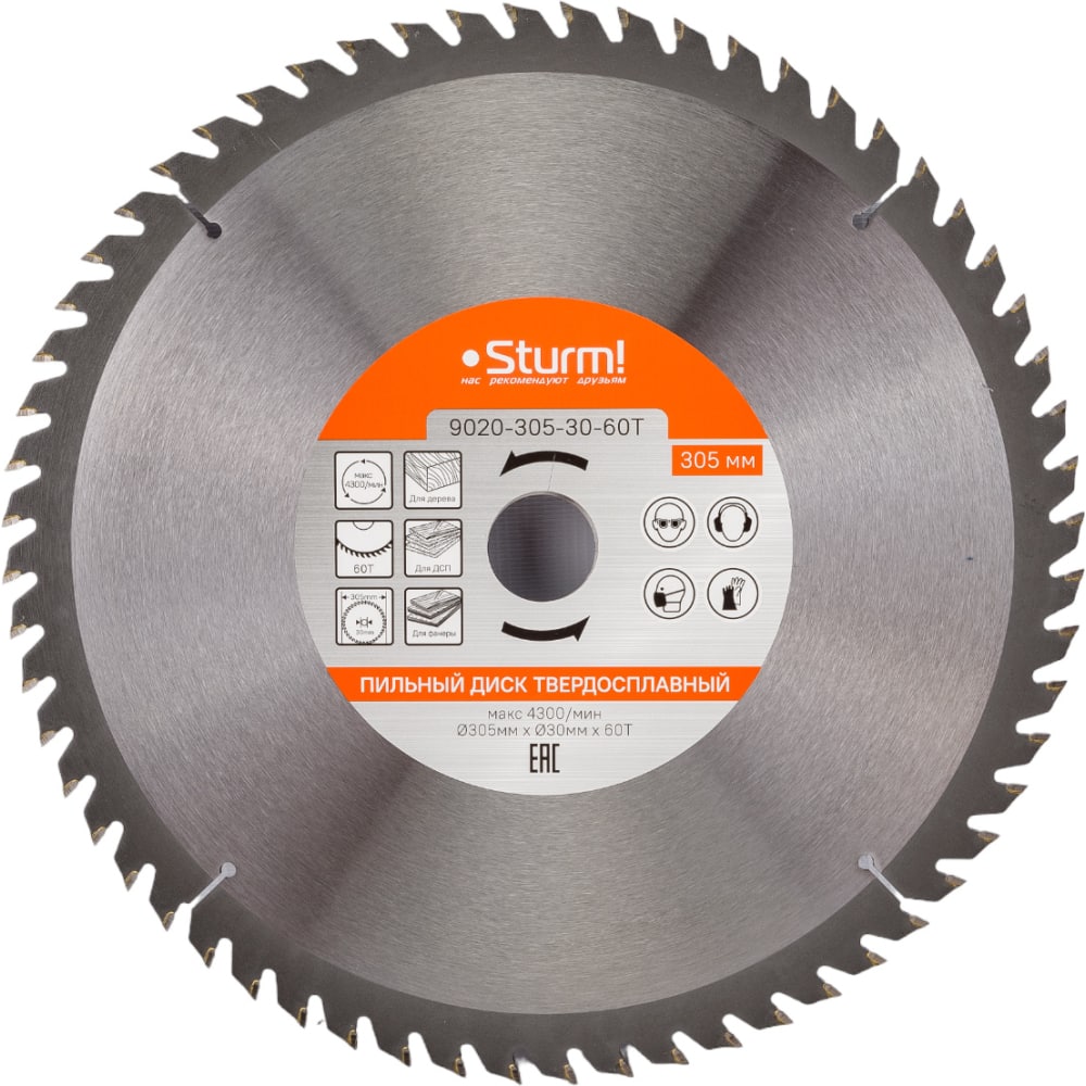 Пильный диск Sturm пильный диск sturm 9020 300 32 60t