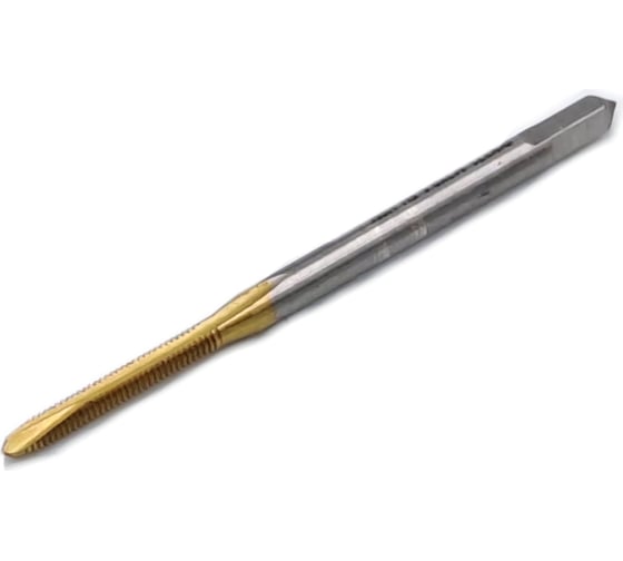 Изображение товара Метчик машинно-ручной TORNERI М 2.0x0.4, DIN371, для сквозных отверстий с покрытием TiN, HSSE 036475