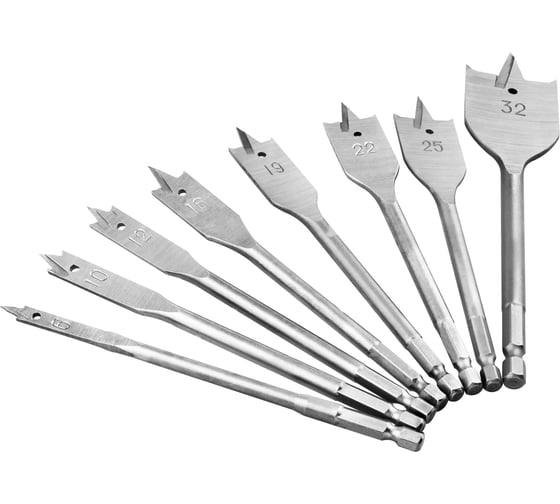 Изображение товара Набор сверл перовых с удлинителем 300 мм vertextools 0282-07