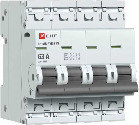 Изображение товара Выключатель нагрузки EKF 4P 63А ВН-63N PROxima S63463