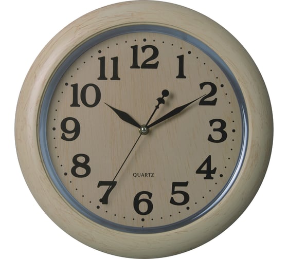 Изображение товара Круглые настенные часы Apeyron цвет бежевый, пластик, диаметр 33.6 см, бесшумные PL2207-700-1