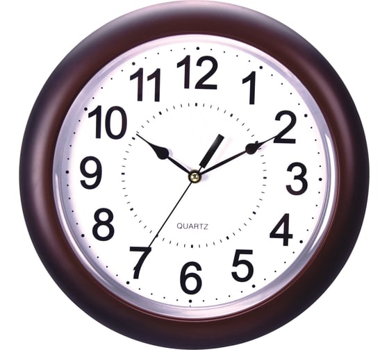 Изображение товара Круглые настенные часы Apeyron цвет темно-коричневый, пластик, диаметр 33.6 см, бесшумные PL2207-700-3