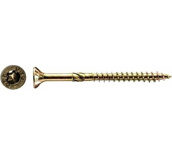 Изображение товара Саморезы по дереву КРЕП-КОМП потайные, Torx, 6,0х70 мм, желтые, 200 шт. сдт670