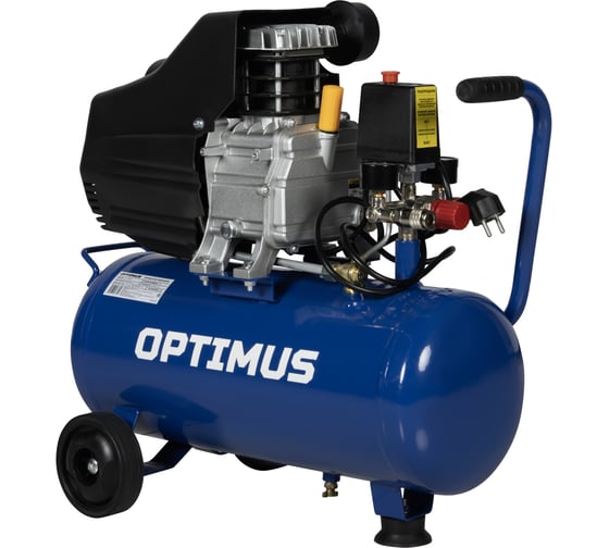 Изображение товара Поршневой компрессор Optimus 300л/мин, 2.2 кВт, 220 В, ресивер 24 л hd OPT-302430