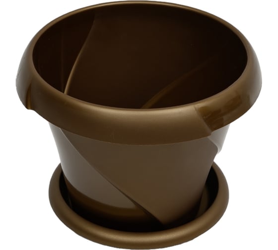 Изображение товара Кашпо с поддонником Martika Флориана 5.4 л, диам. 270 мм, золотое С387ЗОЛ