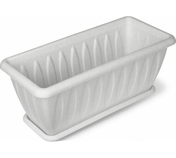 Изображение товара Ящик для растений с поддоном Martika Фелиция мрамор, 40 см С185М