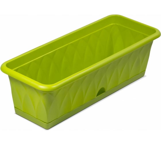 Изображение товара Ящик для растений с поддоном Martika Сиена 58 см, зеленый С173-03-ЗЕЛ