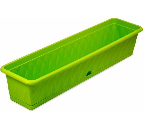 Изображение товара Ящик для растений с поддоном Martika Сиена 93 см, зеленый С175-03-ЗЕЛ