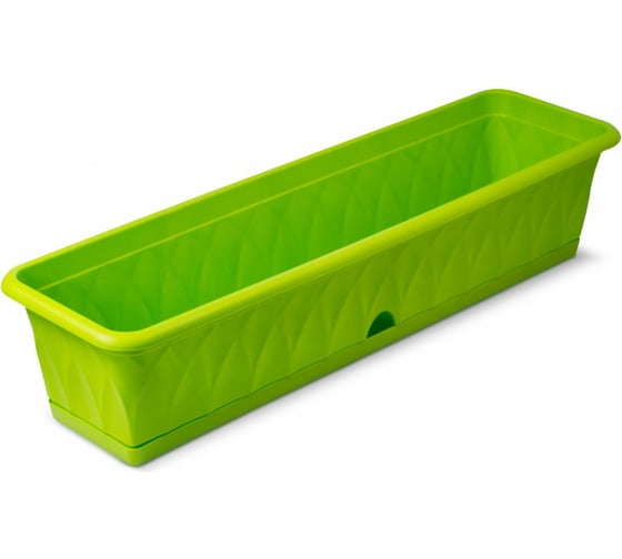 Изображение товара Ящик для растений с поддоном Martika Сиена 81 см, зеленый С174-03-ЗЕЛ