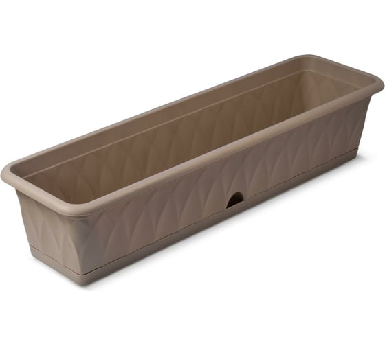 Изображение товара Ящик для растений с поддоном Martika Сиена 81 см, серый С174-03-СЕР