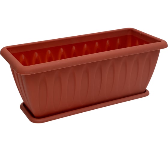 Изображение товара Ящик для растений с поддоном Martika Фелиция терракотовый, 40 см С185Т