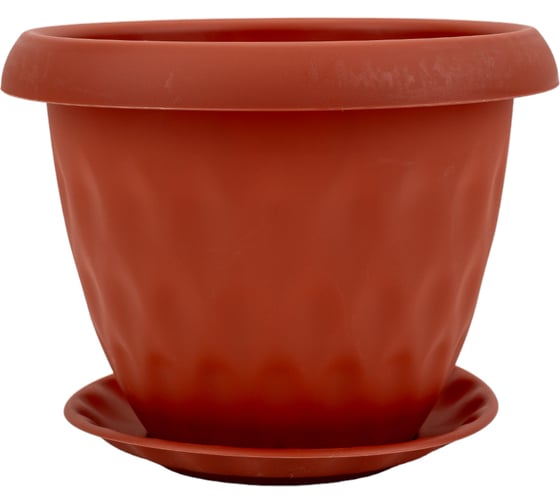 Изображение товара Горшок для растений с поддоном Martika Розетта 1.7 л, диам. 170 мм, терракотовый С126ТЕР