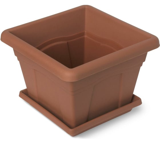 Изображение товара Горшок с поддоном Martika Квадро 12.2 л, 32x32 см, терракотовый С165Т