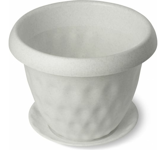 Изображение товара Горшок для растений с поддоном Martika Розетта 21.0 л, диам. 400 мм, мрамор С130МРА