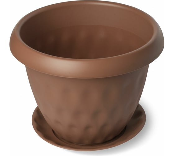Изображение товара Горшок для растений с поддоном Martika Розетта 21.0 л, диам. 400 мм, терракотовый С130ТЕР
