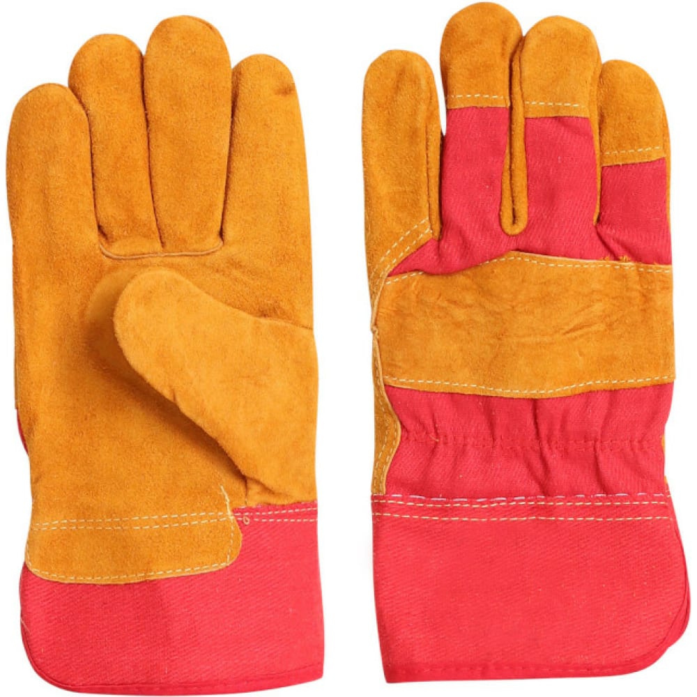 Комбинированные спилковые перчатки INTERFIX globber перчатки globber красный ростовка xs
