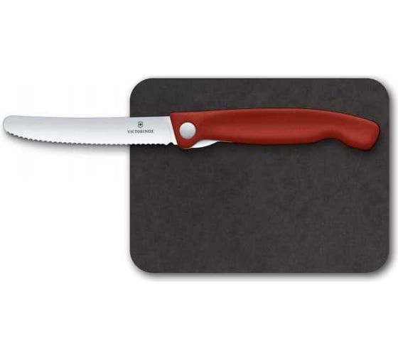 Изображение товара Набор Victorinox Swiss Classic: нож столовый, лезвие 11 см + разделочная доска, красный 6.7191.F1