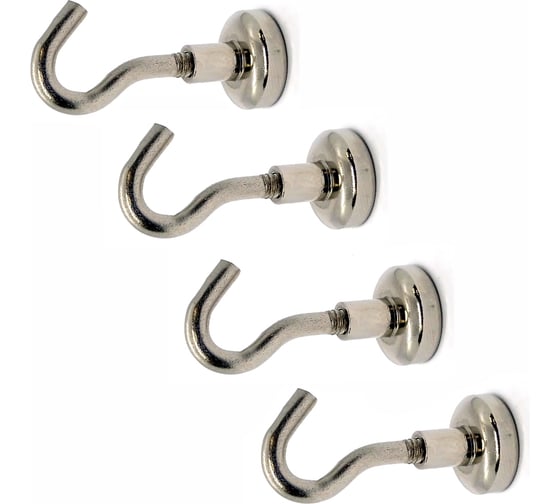 Изображение товара Магнитный крючок Проф-Магнит Е16, 4 шт. PMYP-E-16