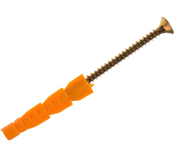 Изображение товара Дюбель универсальный с оцинкованным шурупом 10 шт. (6х37 мм; ТФ6)  Зубр 4-301196-06-037
