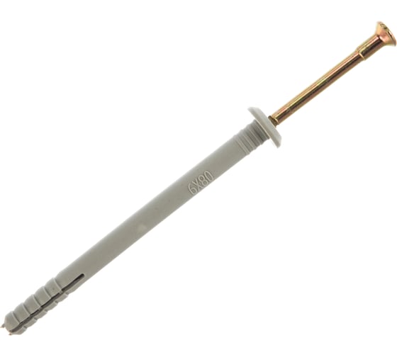 Изображение товара Дюбель-гвоздь полипропиленовый с грибовидным бортиком 950 шт. (6х80 мм; ТФ0) Зубр 4-301350-06-080