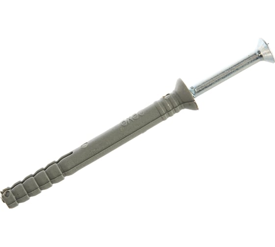 Изображение товара Дюбель-гвоздь полипропиленовый с потайным бортиком 100 шт. (6х60 мм; ТФ5) Зубр 4-301345-06-060