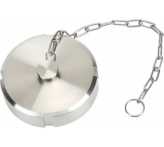 Изображение товара Глухая молочная гайка TITAN LOCK с цепочкой SMS 2 1/2" нержавеющая сталь 304 TL2.1/2NBCHS-S