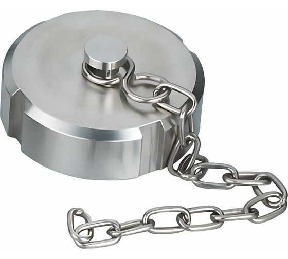 Изображение товара Глухая молочная гайка TITAN LOCK с цепочкой DIN 11851 DN32 нержавеющая сталь 304 TL32NBCHS