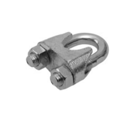 Изображение товара Зажим троса DIN 741 оцинкованный 8 шт. (19 мм; ТФ5) Зубр 4-304415-19