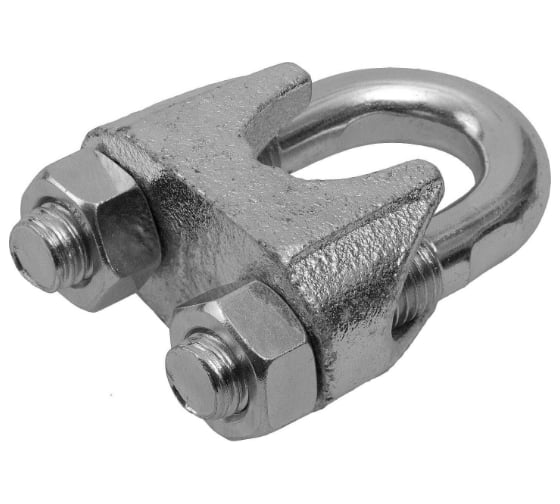 Изображение товара Зажим троса DIN 741 оцинкованный 100 шт. (3 мм; ТФ5) Зубр 4-304415-03