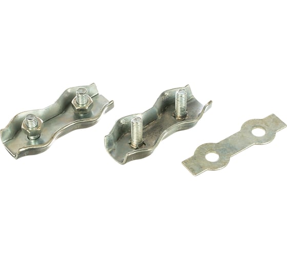 Изображение товара Зажим троса двойной, оцинкованный (25 шт; 6 мм; ТФ5) Зубр 4-304445-06