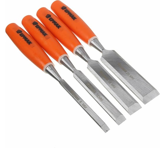 Изображение товара Набор стамесок ЕРМАК пластиковая ручка, 4 предмета 667-361