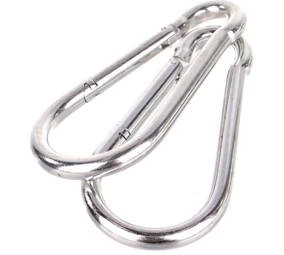 Изображение товара Карабин оцинкованный DIN 5299С 4 шт. (14 мм; ТФ5) Зубр 4-304545-14