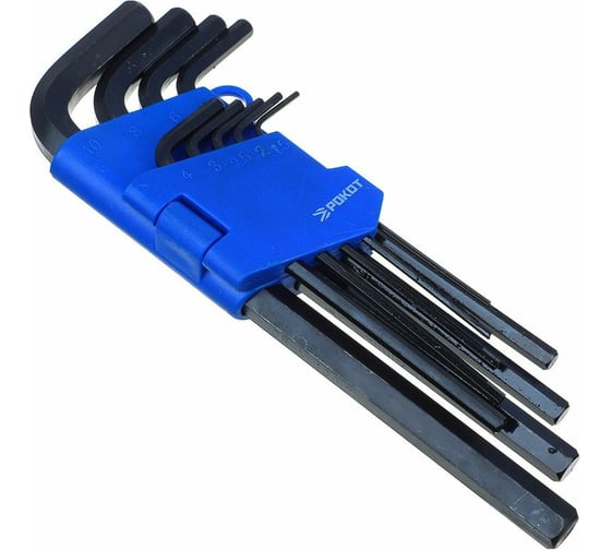 Изображение товара Набор шестигранников РОКОТ HEX+BallpointHex 1.5-10 мм, 9 шт. 633-026