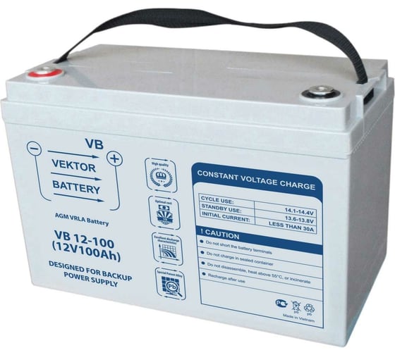 Изображение товара Батарея аккумуляторная VB 12-100 Vektor Energy 28480