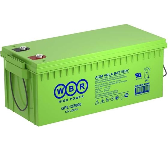 Изображение товара Аккумулятор для ИБП WBR GPL122000 12В, 200 Ач УТ-00000250