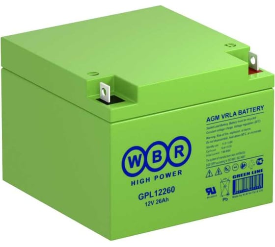 Изображение товара Аккумулятор для ИБП WBR GPL12260 12В, 26 Ач УТ-00000232
