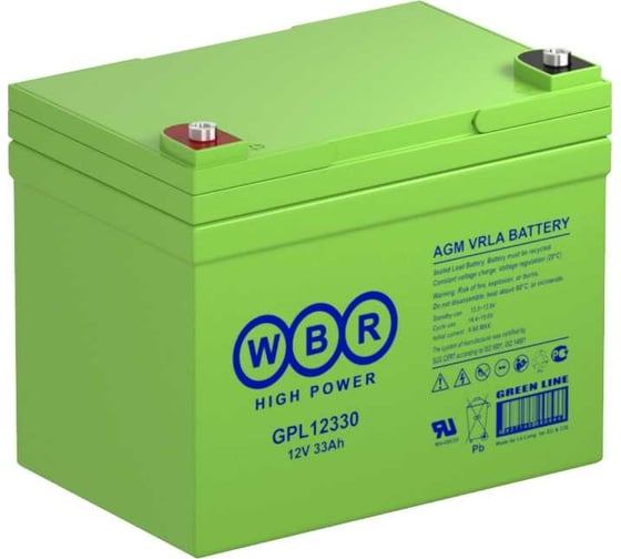 Изображение товара Аккумулятор для ИБП WBR GPL12330 12В, 33 Ач УТ-00000234